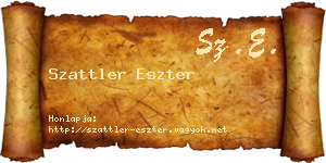 Szattler Eszter névjegykártya